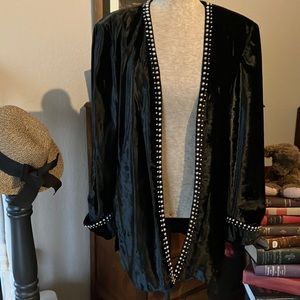 Ranch DD Wear size L black lined jacket. Beautiful rich high quality material.